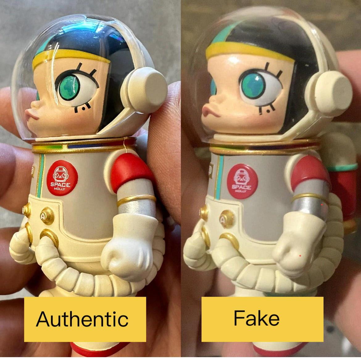 How to Distinguish MEGA SPACE MOLLY 100% Series 1 Authentic or