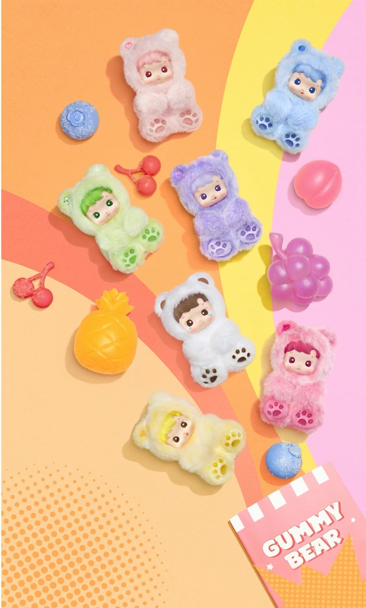 HACIPUPU Gummy Bear チェリー Cherry Flavour - Hacipupu Gummy Bear Plush Pendant - Mindzai