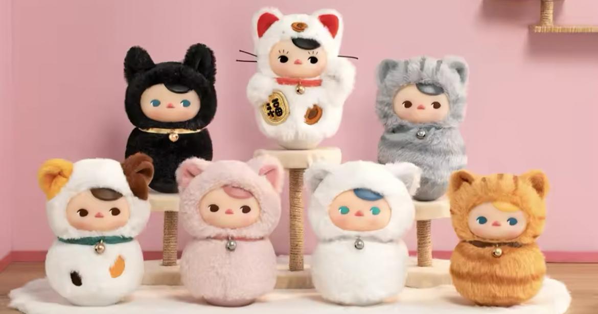 Roly-Poly Kitty 6体セット PUCKY Roly Poly Kitty Series Vinyl Plush – TOYSEZ