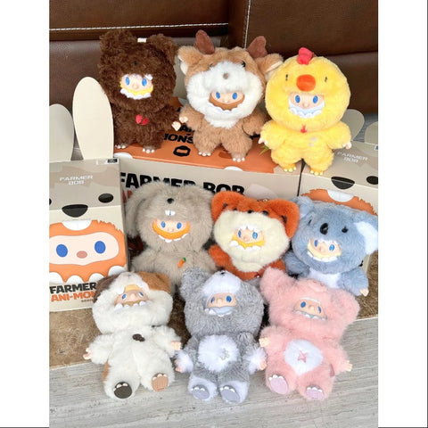 FARMER BOB Ani-Monster Series Vinyl Plush Pendant Whole Set Opened FARMER BOB Ani-Monster Series Vinyl Plush Pendant Whole Set Opened