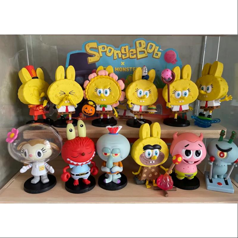 spongebob squarepants monsters Labubu The Monsters x SpongeBob Series Whole Set Opened – TOYSEZ