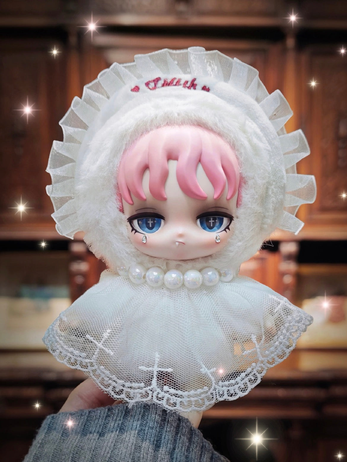 ビスクドールググリーハーフドールプレゼンテーションbox Bピンクネックレス Lilith Forbidden Covenant Plush Blind Box Series: PURE PLEDGE