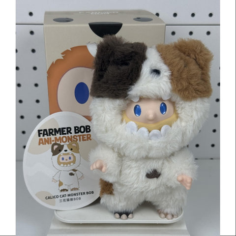FARMER BOB Ani-Monster Series Vinyl Plush Pendant CALICO CAT-MONSTER BOB FARMER BOB Ani-Monster Series Vinyl Plush Pendant CALICO CAT-MONSTER BOB