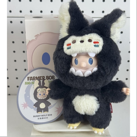 FARMER BOB Ani-Night Monster Series Vinyl Plush Pendant Bunny Wolf Bob FARMER BOB Ani-Night Monster Series Vinyl Plush Pendant Bunny Wolf Bob