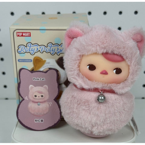 PUCKY Roly Poly Kitty Series Vinyl Plush Pink Cat PUCKY Roly Poly Kitty Series Vinyl Plush Pink Cat