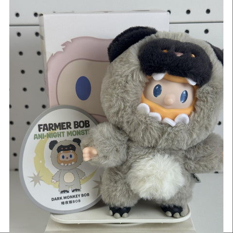 FARMER BOB Ani-Night Monster Series Vinyl Plush Pendant Dark Monkey Bob FARMER BOB Ani-Night Monster Series Vinyl Plush Pendant Dark Monkey Bob
