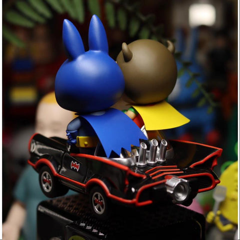 Labubu The Monsters Batman Labubu & Robin YAYA Rocking Car LIMITED Labubu The Monsters Batman Labubu & Robin YAYA Rocking Car LIMITED