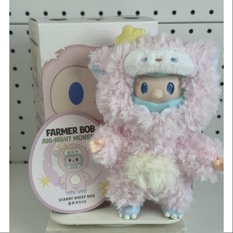 FARMER BOB Ani-Night Monster Series Vinyl Plush Pendant Starry Sheep Bob FARMER BOB Ani-Night Monster Series Vinyl Plush Pendant Starry Sheep Bob
