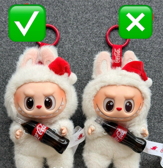 Labubu The Monsters Coca Cola Series Vinyl Face Pendant to distinguish between Authentic and fake