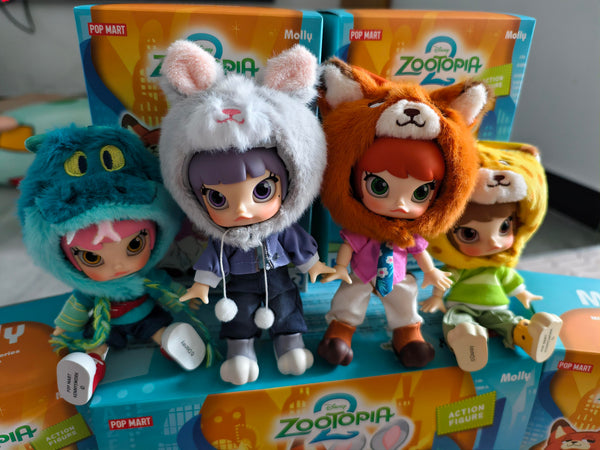 MOLLY Zootopia 2 BJD 1/12 Action Figure Series-Pop Mart's Molly Crossover Disney Zootopia Collaboration