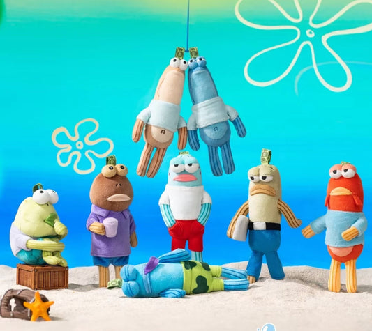 Pop Mart SpongeBob Bikini Bottom Buddies Whimsical Plush Series New Released