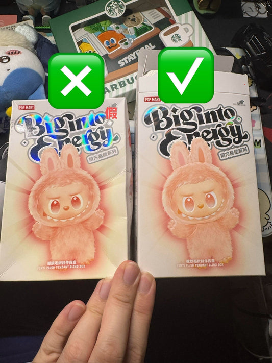 Labubu The Monsters Big into Energy Series Vinyl Plush Pendant  to distinguish between Authentic and fake