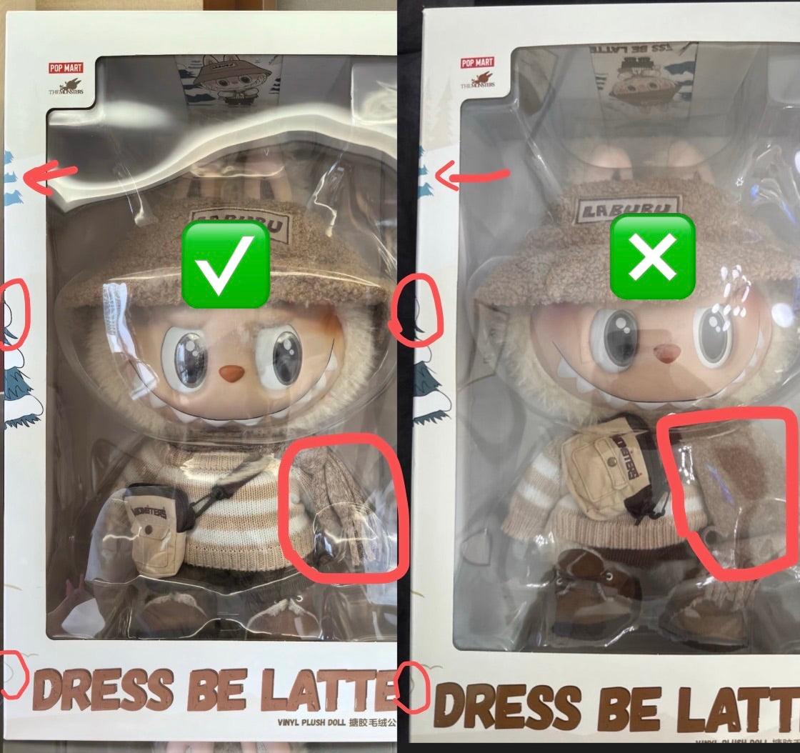 How to Distinguish Labubu The Monsters Dress be Latte Vinyl Plush