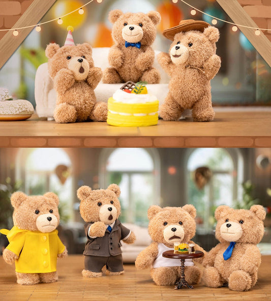 Pop Mart Ted2 Teddy Bear Action Plush Pendant Series new release now