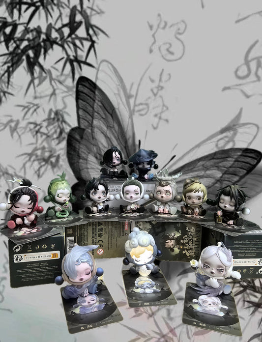 Skullpanda The Ink Plum Blossom Series-Pop Mart Skullpanda's 11th Generation Blind Box Series