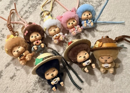 Monchhichi Mon Mon Farm Classic Coffee Plush Pendant Blind Box Series