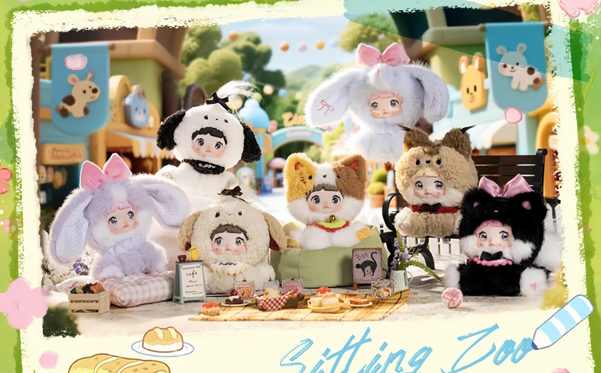 Nommi Sitting Zoo Vinyl Plush Pendant Series