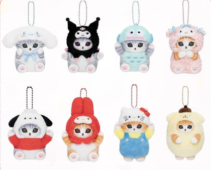 Mofusand × Sanrio Mini Plush Keychain Series