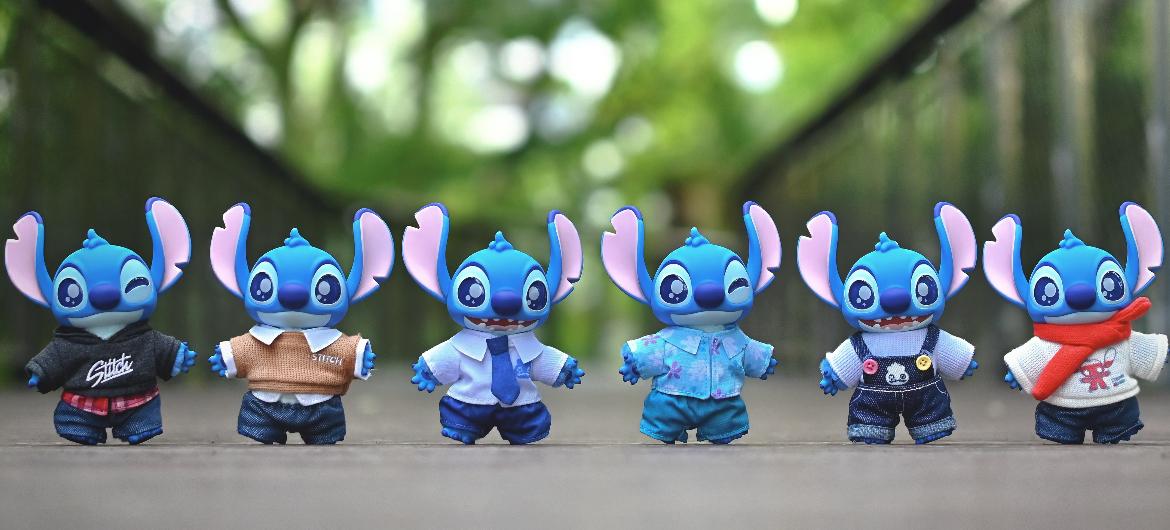 Disney Stitch Dress Up Show Vinyl Plush Pendant Series