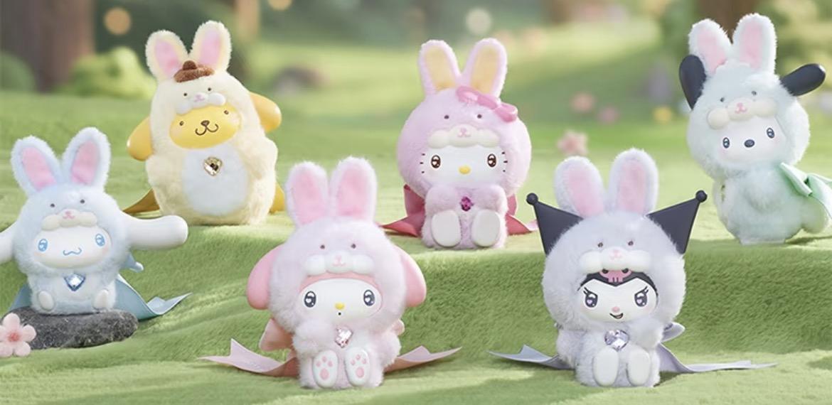 Sanrio Characters Diamond Bunny Baby Plush Doll Series