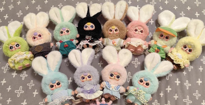 Baby Three Rabbit Miniature Bunny Plush Pendant Series