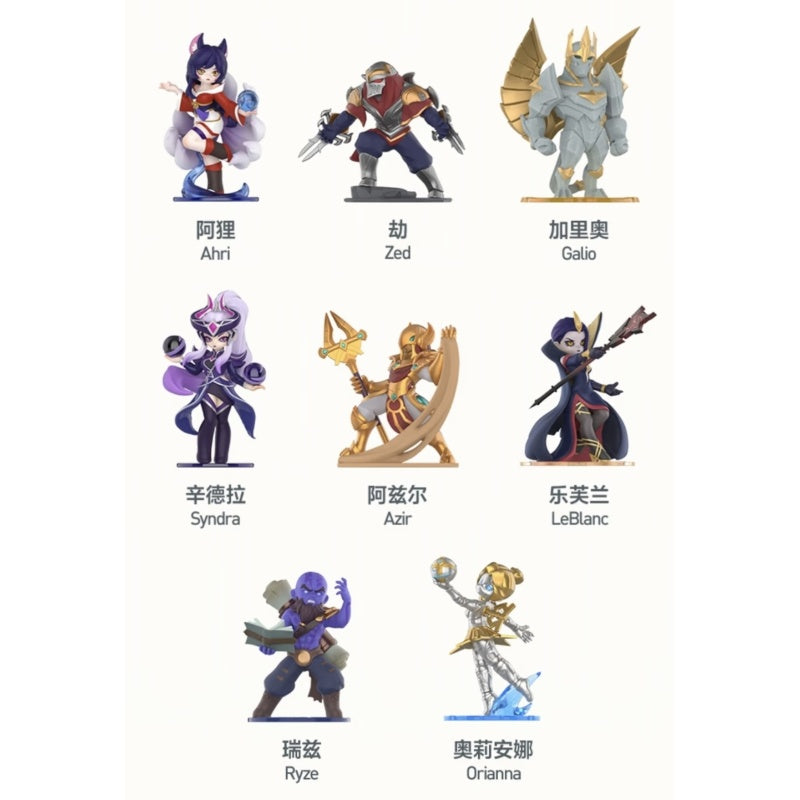 League of Legends Midlane Icons Blind Box Series: Whole Set (Opened Box)