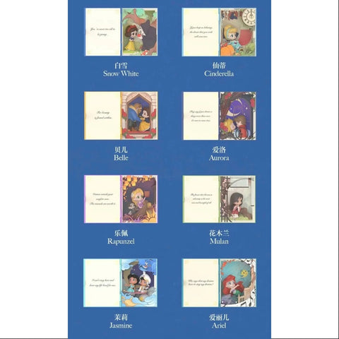 Pop Mart Disney Princess Fairy Tales Series Scene Sets Whole Set Opened