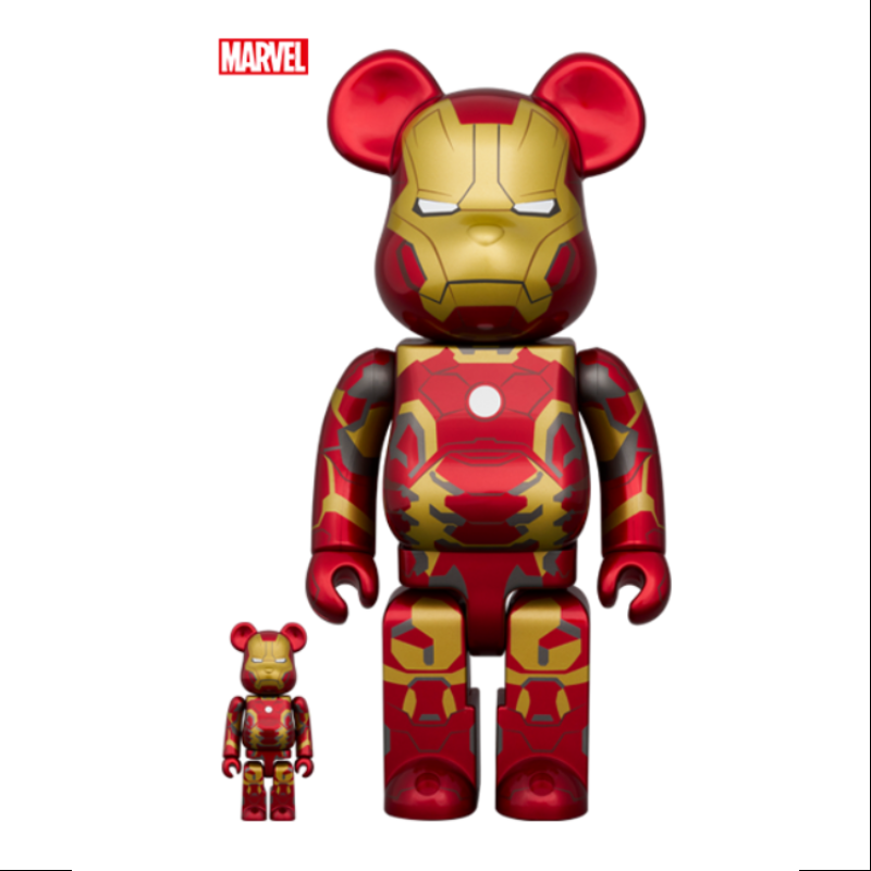 Bearbrick Iron Man Mark 43 400% & 100% Be@rbrick 2024 Limited