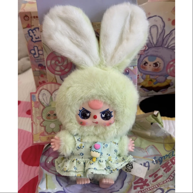 Baby Three Rabbit Miniature Bunny Plush Pendant Series Light Green Bunny