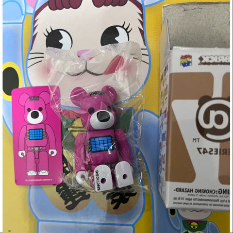 Bearbrick Series 47 ANIMAL Teddy Bear PINK 100%