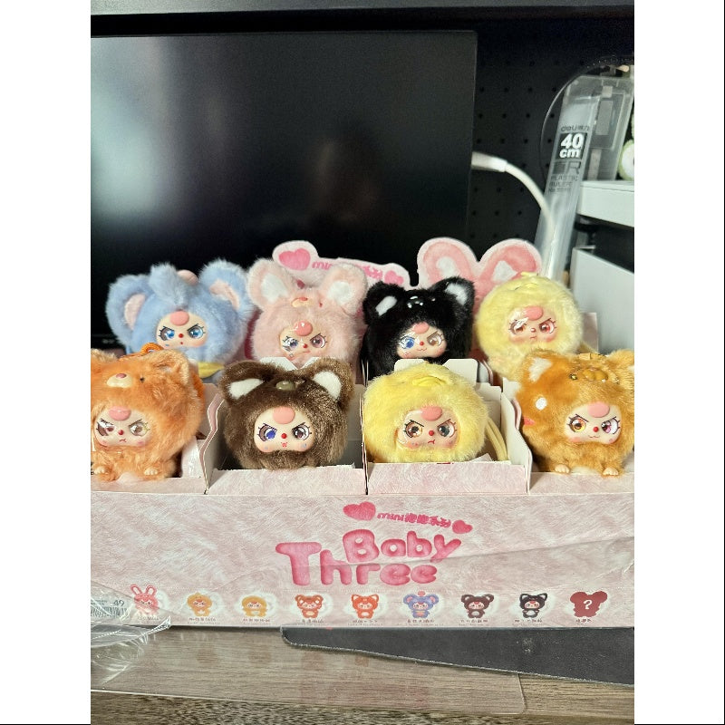 Baby Three Mini Hug Vinyl Plush Pendant Series Whole Set Opened