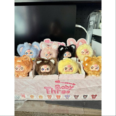 Baby Three Mini Hug Vinyl Plush Pendant Series Whole Set Opened
