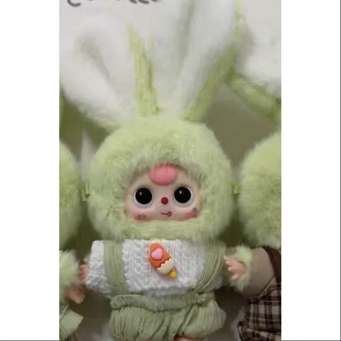 Baby Three Rabbit Miniature Bunny Plush Pendant Series Light Green Bunny