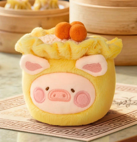 LuLu the Piggy Dim Sum House Food Hunter Plush Keychain Blind Box Series: Shaomai Unpack (Confirmed Style)