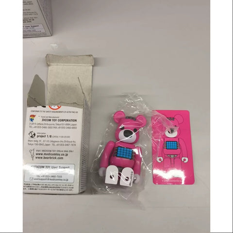 Bearbrick Series 47 ANIMAL Teddy Bear PINK 100%