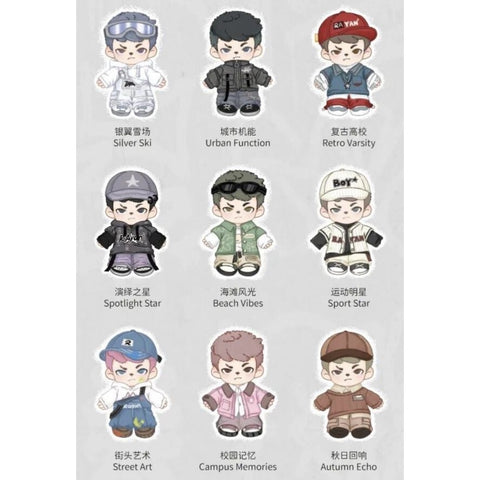Boy Rayan Urban Walk Vinyl Plush Pendant Blind Box Series: Whole Set (Opened Box)