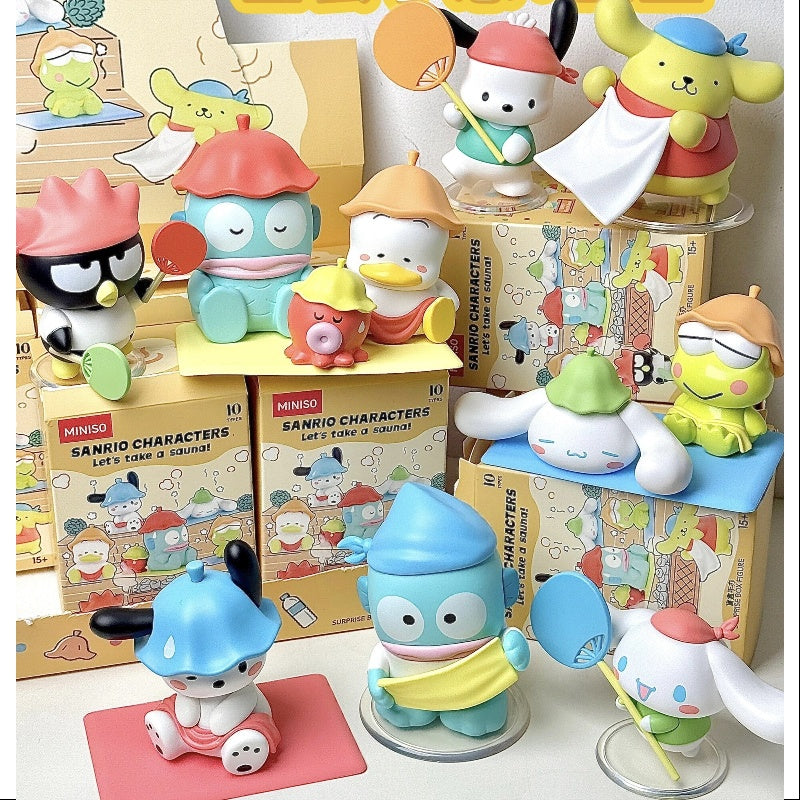 Sanrio Characters Let's Take a Sauna Series Whole Set Opened