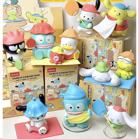 Sanrio Characters Let's Take a Sauna Series Whole Set Opened