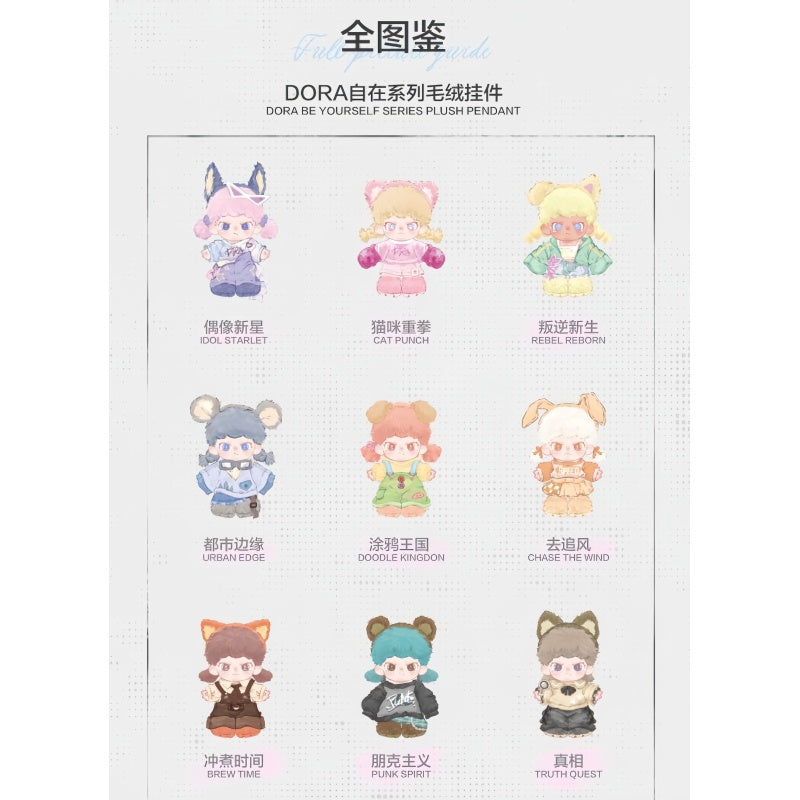 DORA Be Yourself Plush pendant Series Whole Set Opened