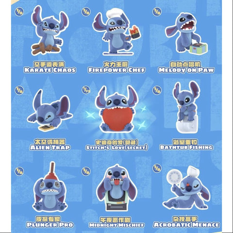 Disney Stitch Super Trouble Maker Series Whole Set Brand New With Plastic