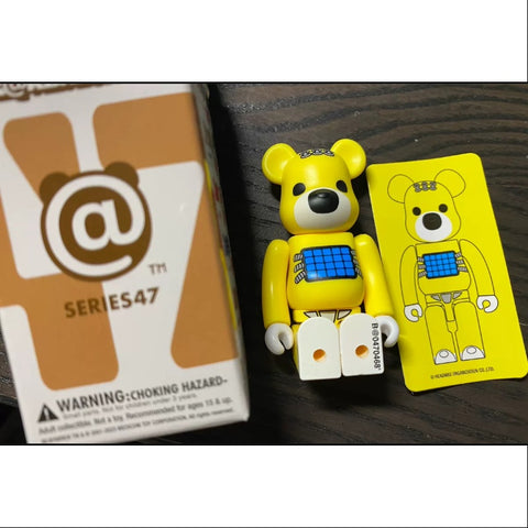 Bearbrick Series 47 Secret ANIMAL Teddy Bear YELLOW 100%