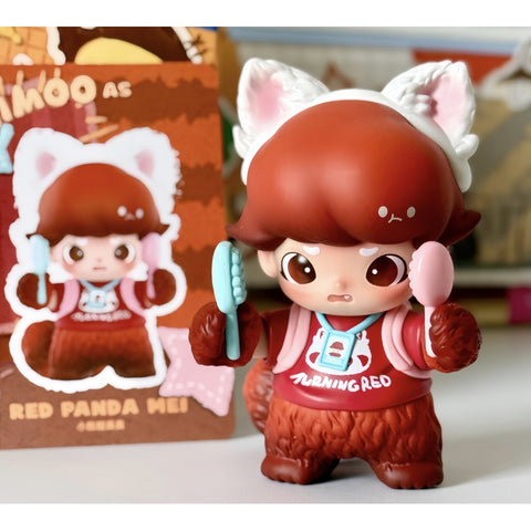 DIMOO WORLD × PIXAR Blind Box Series: Dimoo as Red Panda Mei (Confirmed Style)