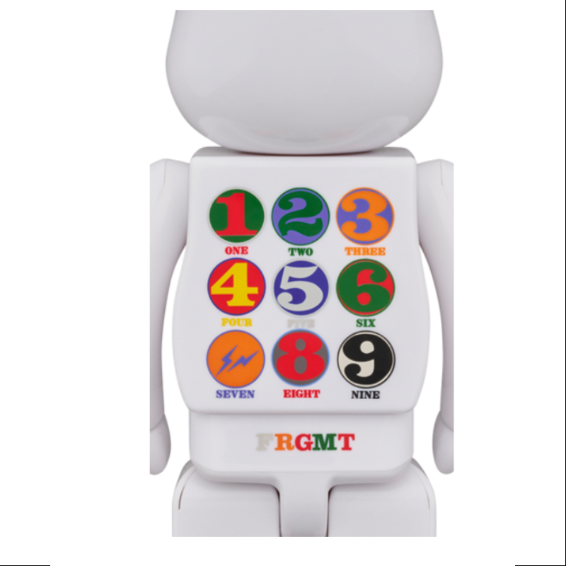 Bearbrick ROBERT INDIANA x fragmentdesign White 400% & 100% Be Bearbrick ROBERT INDIANA x fragmentdesign White 400% & 100% Be