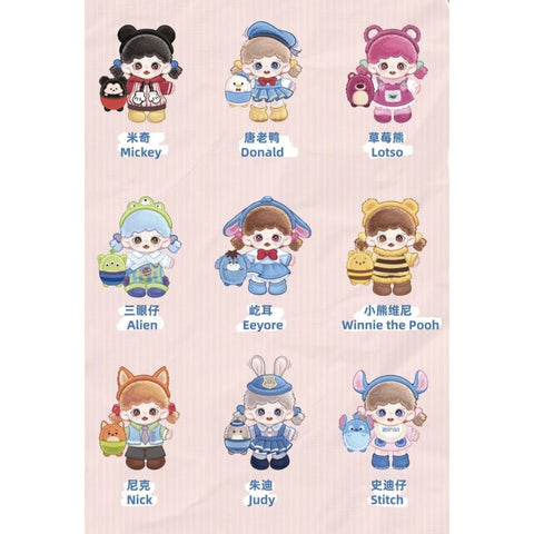 Baby Zoraa × Disney Zoraa Huggy World Plush Pendant Blind Box Series: Whole Set (Opened Box)