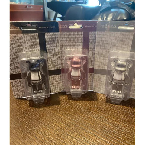 Bearbrick PLUS SET 3 COLOR 100% Limited Medicom Be@rbrick