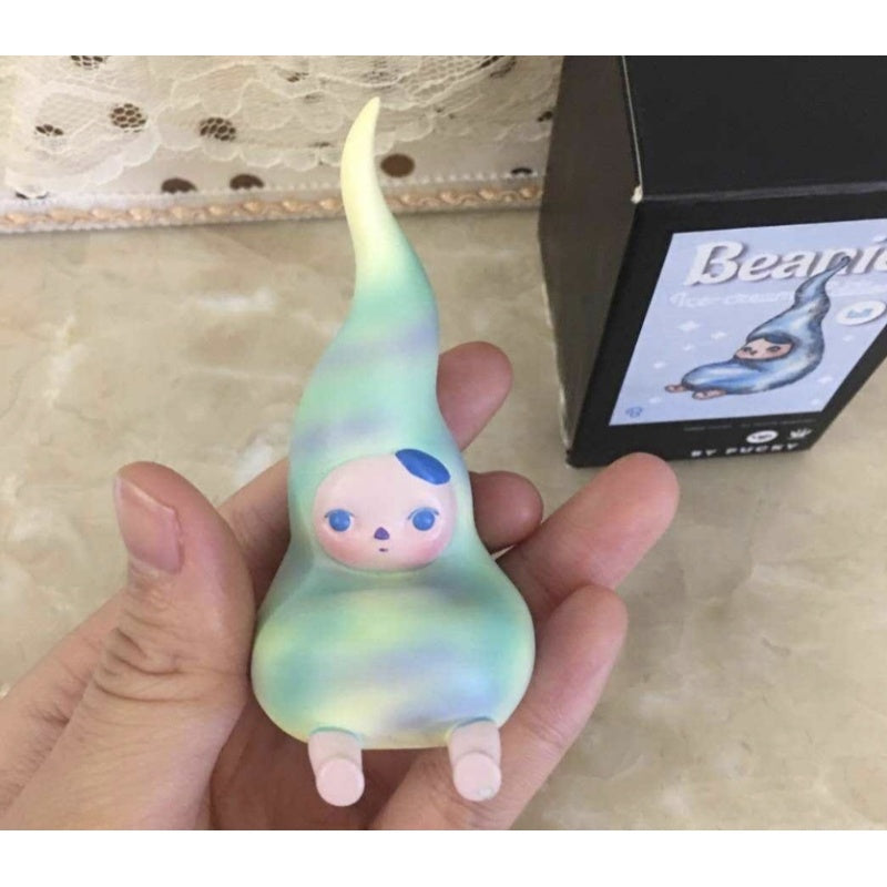 PUCKY Ice Cream Blue Beanie Figure 2018 Limited Edition
