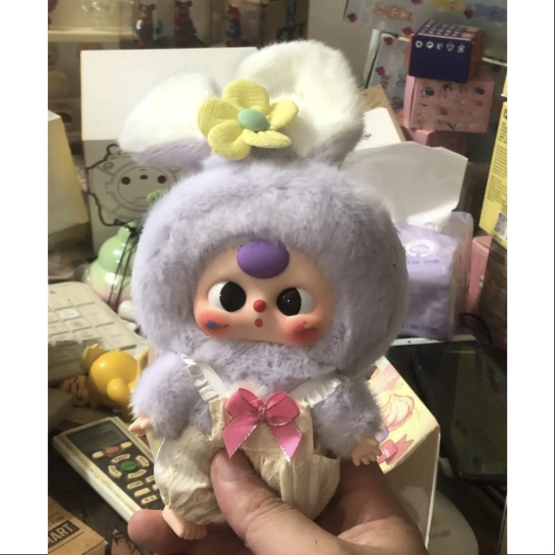 Baby Three Macaron Cute Bunny Plush Series Purple bunny