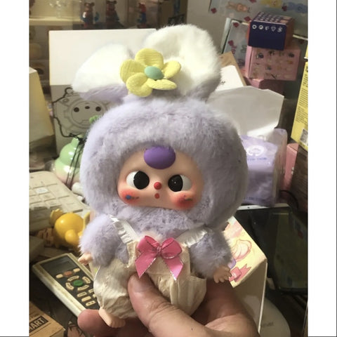 Baby Three Macaron Cute Bunny Plush Series Purple bunny