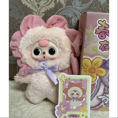 Baby Three Where is Spring Plush Pendant Series Pink flower