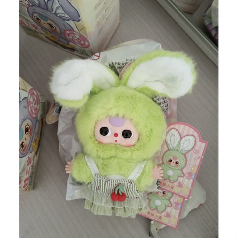 Baby Three Rabbit Miniature Bunny Plush Pendant Series Turquoise Bunny